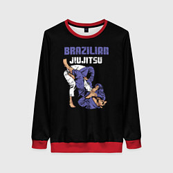Свитшот женский BRAZILIAN JIU JITSU - BJJ, цвет: 3D-красный