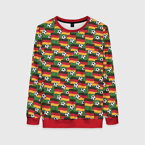 Женский свитшот Германия футбол / 3D-Красный – фото 1