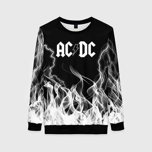 Женский свитшот ACDC Fire / 3D-Черный – фото 1