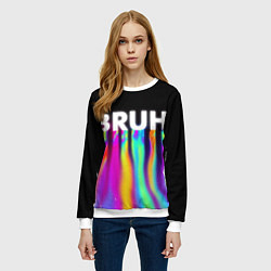Свитшот женский BRUH Братан, цвет: 3D-белый — фото 2
