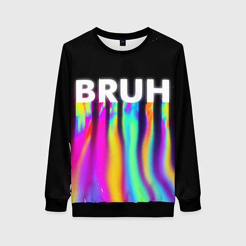 Женский свитшот BRUH Братан / 3D-Черный – фото 1