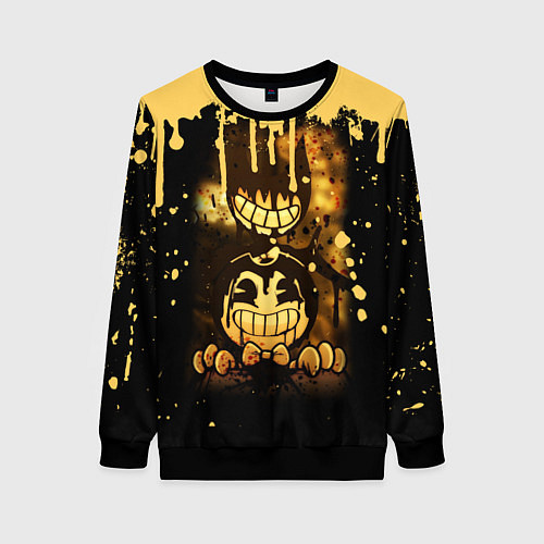 Женский свитшот Bendy And The Ink Machine Игра Бенди / 3D-Черный – фото 1