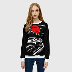 Свитшот женский TOYOTA SUPRA Под Луной, цвет: 3D-белый — фото 2