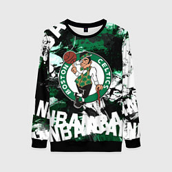 Свитшот женский Бостон Селтикс , Boston Celtics, цвет: 3D-черный