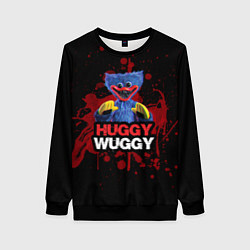 Свитшот женский 3D Хаги ваги Huggy Wuggy Poppy Playtime, цвет: 3D-черный