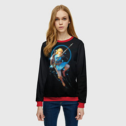 Свитшот женский Линк на охоте, цвет: 3D-красный — фото 2