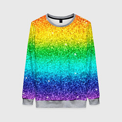 Женский свитшот Блестки радуга