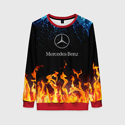 Свитшот женский Mercedes-Benz: Вода и Огонь, цвет: 3D-красный