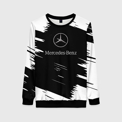 Женский свитшот Mercedes-Benz Текстура / 3D-Черный – фото 1