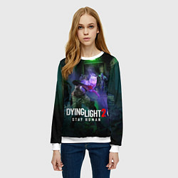 Свитшот женский Dying Light: Stay Human - логово зомби, цвет: 3D-белый — фото 2