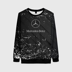 Свитшот женский Mercedes-Benz штрихи black, цвет: 3D-черный