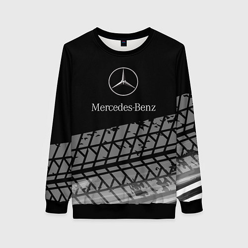 Женский свитшот Mercedes-Benz шины / 3D-Черный – фото 1