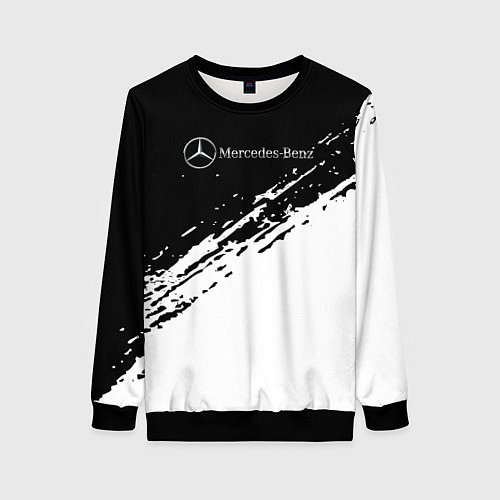 Женский свитшот Mercedes-Benz - Разделение / 3D-Черный – фото 1