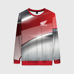 Свитшот женский Honda Текстура, цвет: 3D-красный