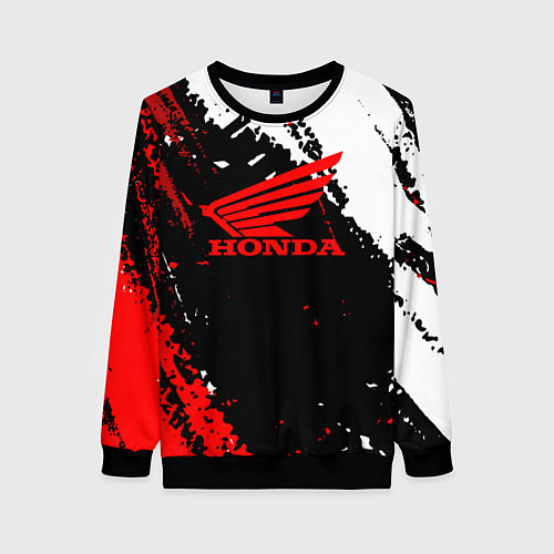Женский свитшот Honda Logo Auto / 3D-Черный – фото 1