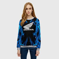 Свитшот женский Honda Fire, цвет: 3D-меланж — фото 2