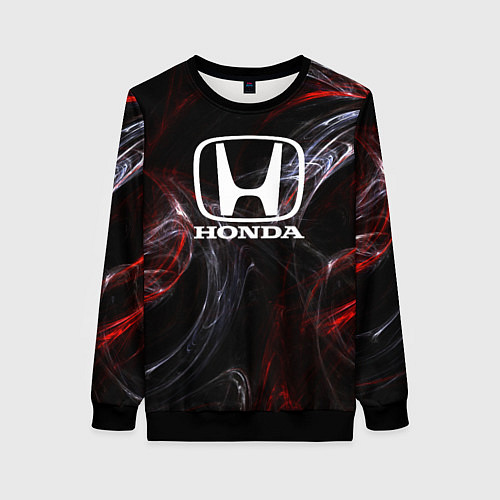 Женский свитшот Honda разводы / 3D-Черный – фото 1