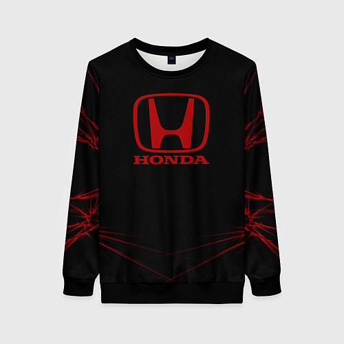 Женский свитшот Honda - Тонкие линии / 3D-Черный – фото 1