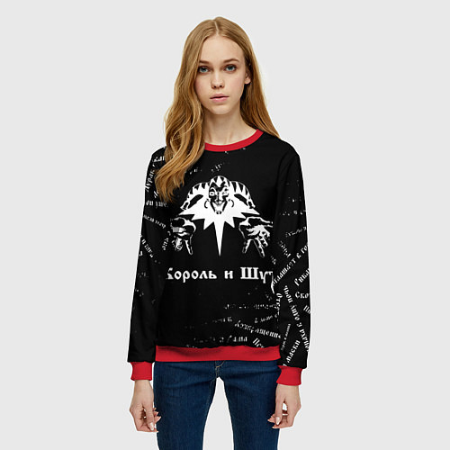 Женский свитшот Король и шут КиШ Паттерн / 3D-Красный – фото 3