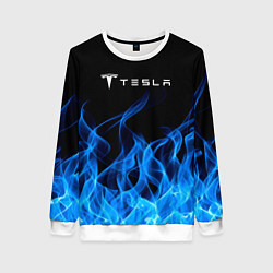 Свитшот женский Tesla Fire, цвет: 3D-белый