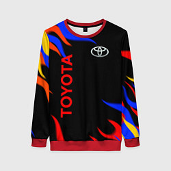 Женский свитшот Toyota Разноцветный огонь