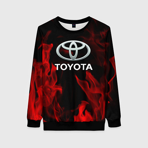 Женский свитшот Toyota Red Fire / 3D-Черный – фото 1