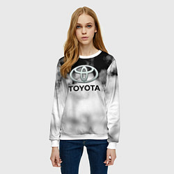 Свитшот женский Toyota облако, цвет: 3D-белый — фото 2