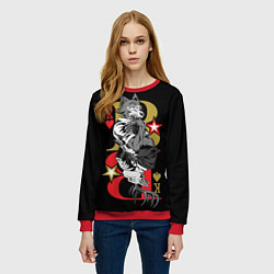 Свитшот женский Легоши и Луис Beastars Выдающиеся звери, цвет: 3D-красный — фото 2
