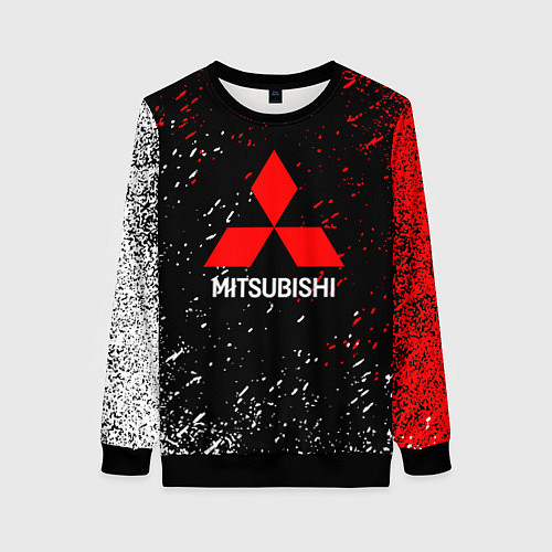 Женский свитшот Mitsubishi Logo auto / 3D-Черный – фото 1