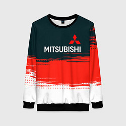 Свитшот женский Mitsubishi - Auto бренд, цвет: 3D-черный