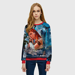 Свитшот женский Aloy Horizon, цвет: 3D-красный — фото 2