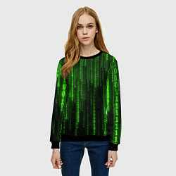 Свитшот женский Бегущий по коду, цвет: 3D-черный — фото 2