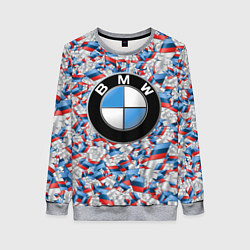 Свитшот женский BMW M PATTERN LOGO, цвет: 3D-меланж