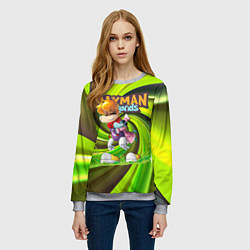 Свитшот женский Уставший Rayman Legends, цвет: 3D-меланж — фото 2