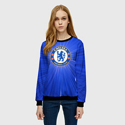 Свитшот женский Chelsea football club, цвет: 3D-черный — фото 2