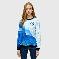 Свитшот женский Chelsea FC челси фк, цвет: 3D-черный — фото 2