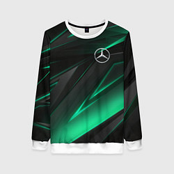 Свитшот женский MERCEDES-BENZ AMG NEON STRIPES PETRONAS, цвет: 3D-белый