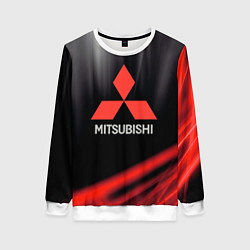 Свитшот женский Mitsubishi митсубиси sport, цвет: 3D-белый