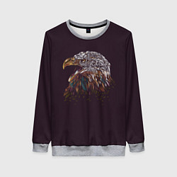 Свитшот женский Статный орёл, цвет: 3D-меланж