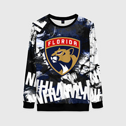 Свитшот женский Florida Panthers, Флорида Пантерз, цвет: 3D-черный