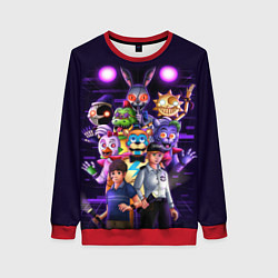 Свитшот женский Five Nights at Freddys: Security Breach персонажи, цвет: 3D-красный
