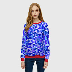 Свитшот женский Камуфляж спортивный Призма - Лагуна, цвет: 3D-красный — фото 2