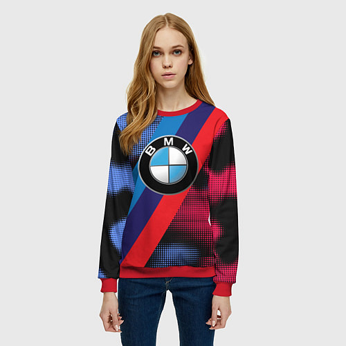 Женский свитшот BMW Luxury / 3D-Красный – фото 3