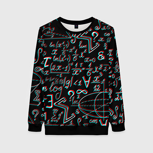 Женский свитшот ФОРМУЛЫ ГЛИТЧ GLITCH / 3D-Черный – фото 1
