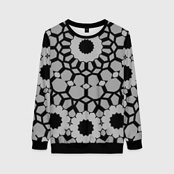 Свитшот женский Модный геометрический узор, цвет: 3D-черный