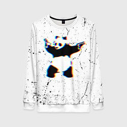 Женский свитшот Banksy Panda with guns Бэнкси