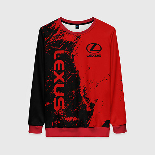 Женский свитшот Lexus Лексус Черно красный / 3D-Красный – фото 1