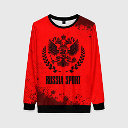 Женский свитшот RUSSIA - ГЕРБ Russia Sport Брызги