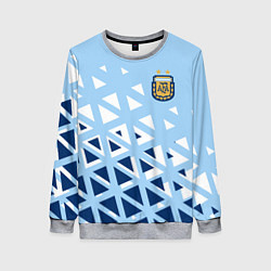Свитшот женский Сборная Аргентины футбол, цвет: 3D-меланж