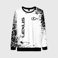 Свитшот женский Lexus texture Трещины, цвет: 3D-черный
